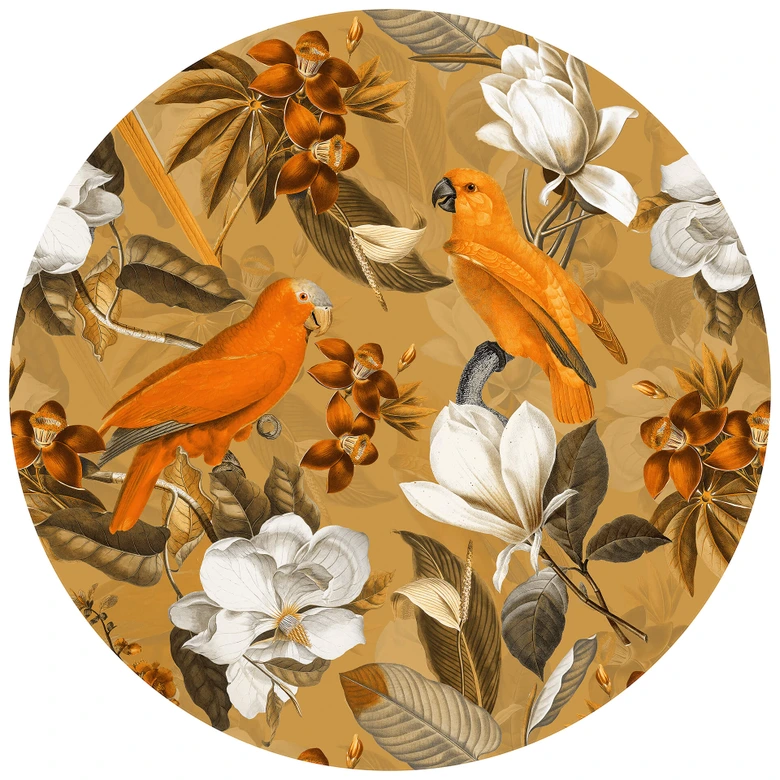 Behangcirkel UN Designs - Tropical Ocher - vliesbehang/zelfklevend vliesbehang 