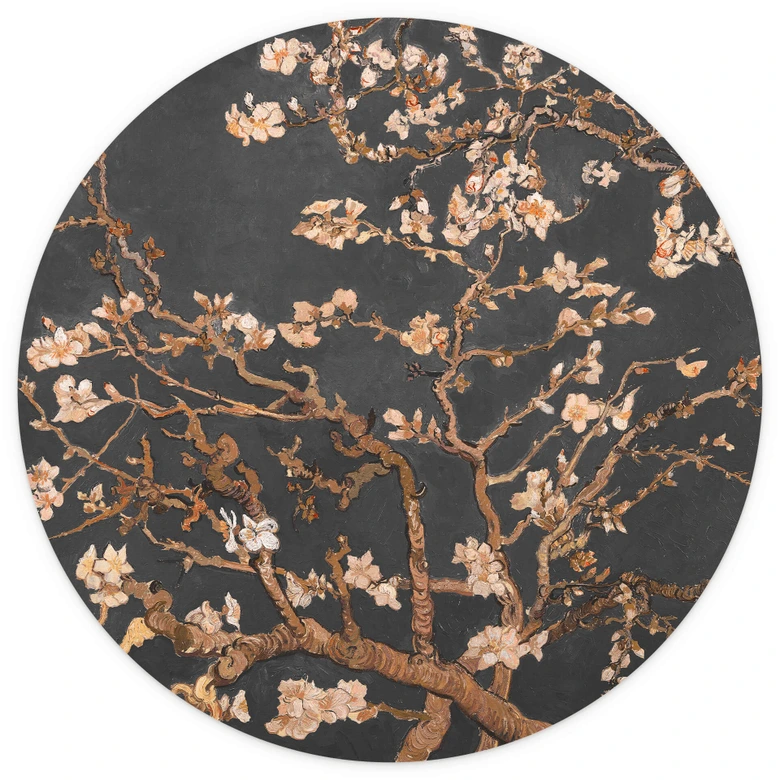 Fototapete van Gogh - Mandelblüte herbstlich - Rund - Selbstklebend/Vlies 