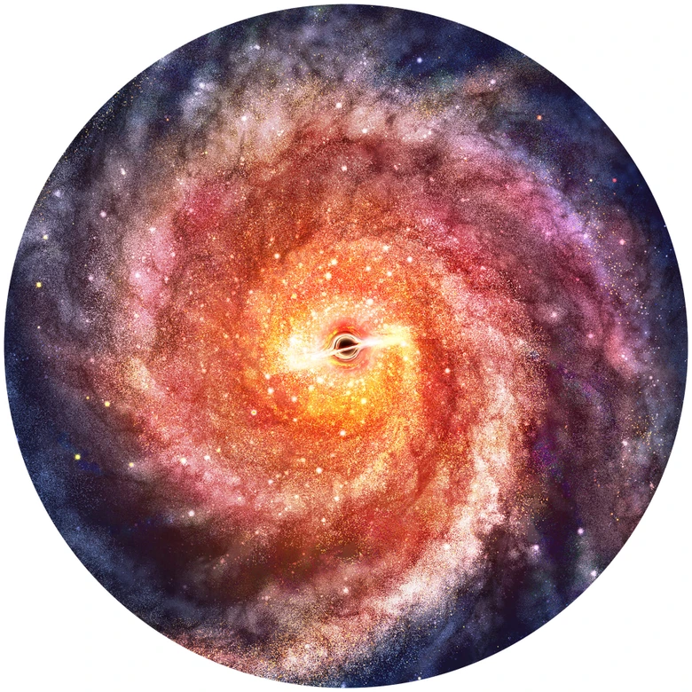 Round wall mural Aerroscape - Black Hole - non self-adhesive/self-adhesive wallpapers 