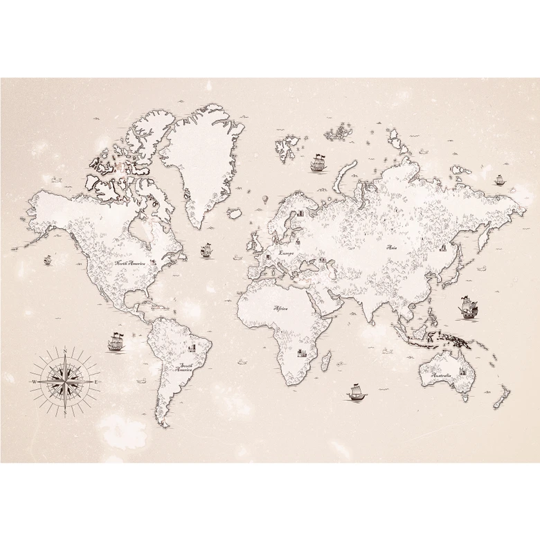 Fototapete Weltkarte - Aus vergangenen Zeiten 