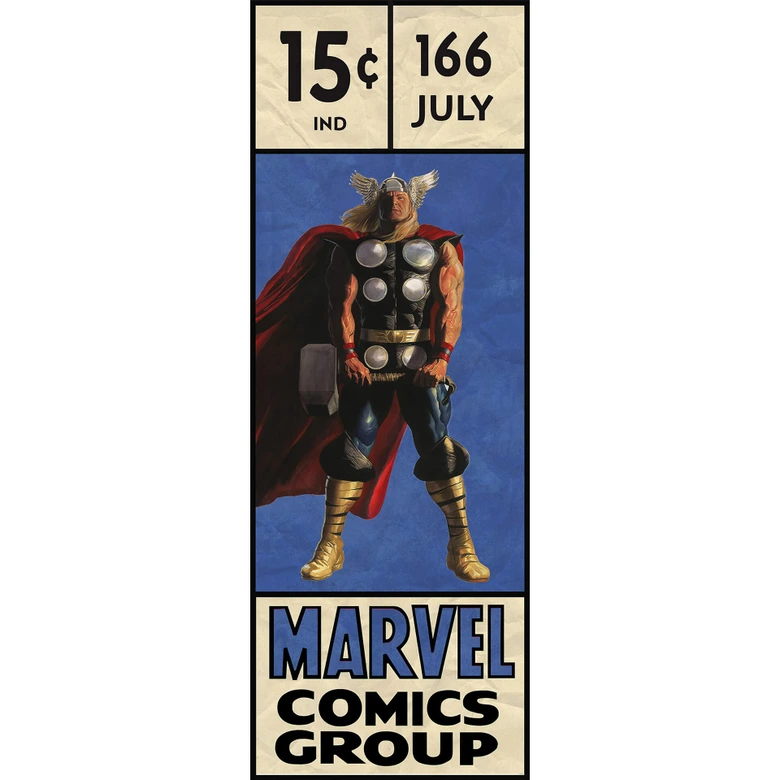 Vlies Fototapete - Thor Retro Comic Box - 100 x 280 cm 