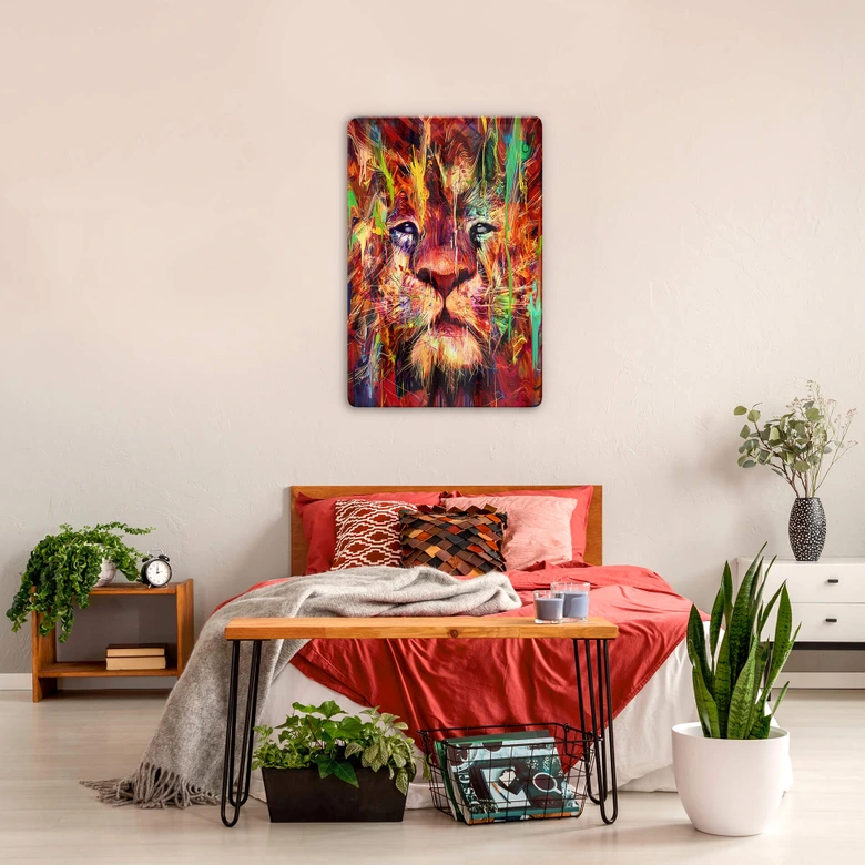 Glasbild Nicebleed - Lion Red 