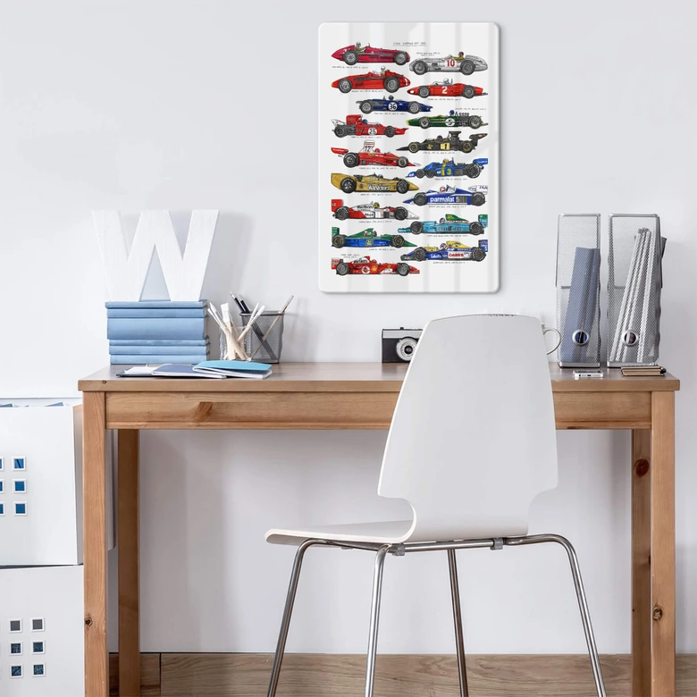 Glasbild Sparshott - Rennautos 