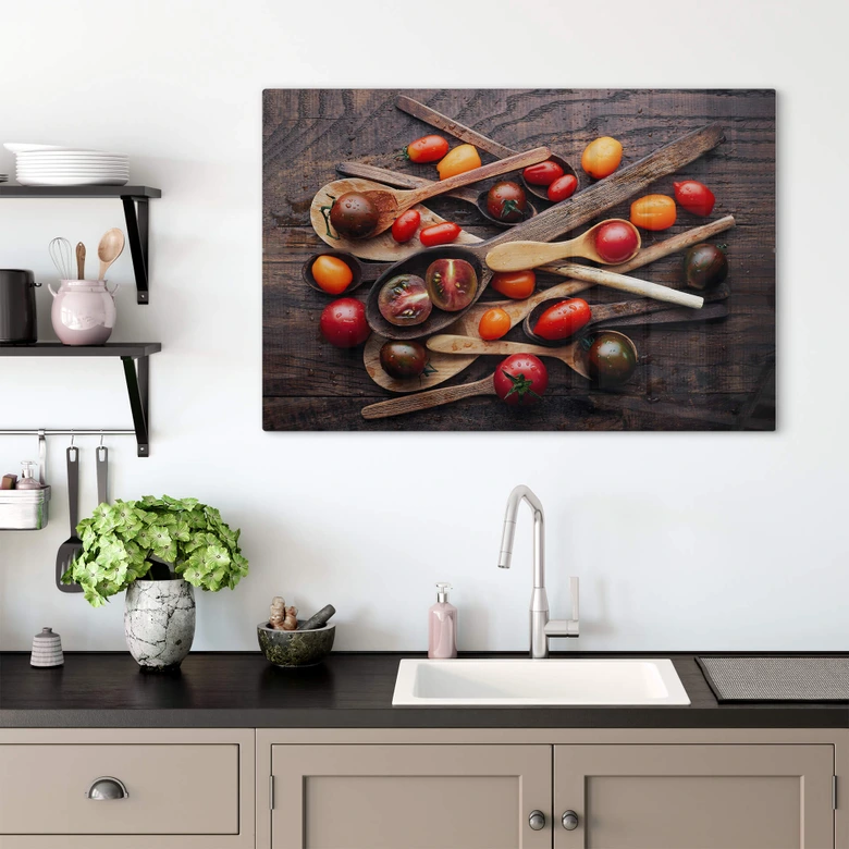 Glasbild Aleksandrova - Tomaten Variation 