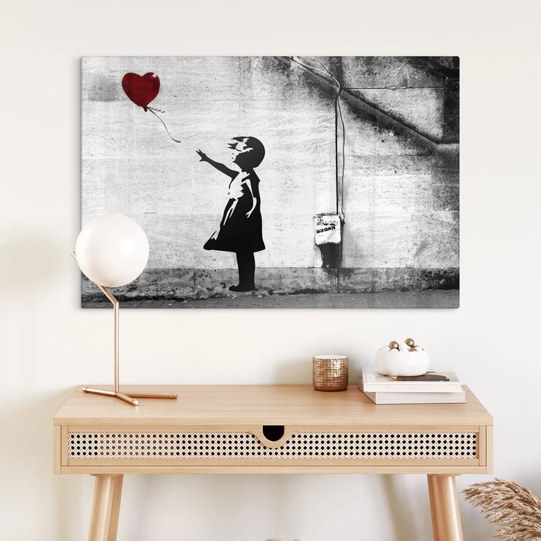 Glasschilderijen Banksy - Meisje met ballon 