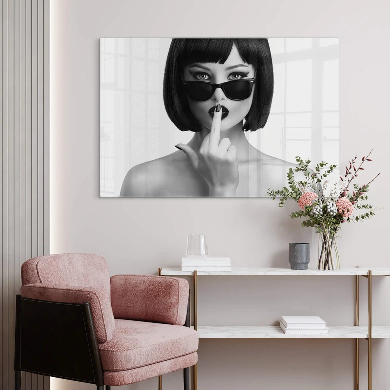 Glasbild Drake - Stilvolle Provokation 