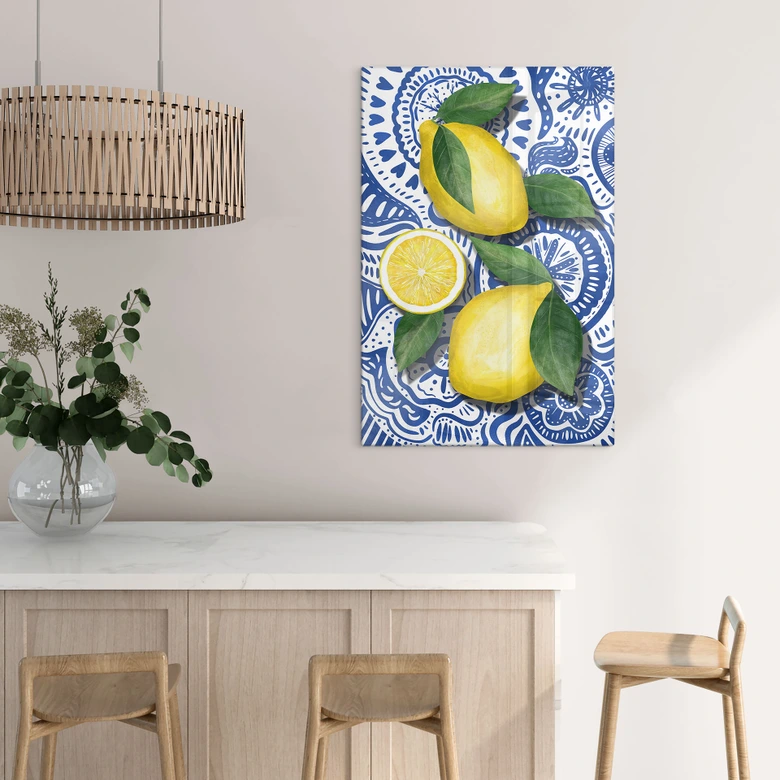 Glasschilderijen Siciliaanse citroenen | Zomerse flair voor de keuken - EMELIEmaria 