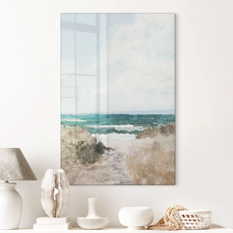 Glasbild Dünenweg zum Strand - Hobday 