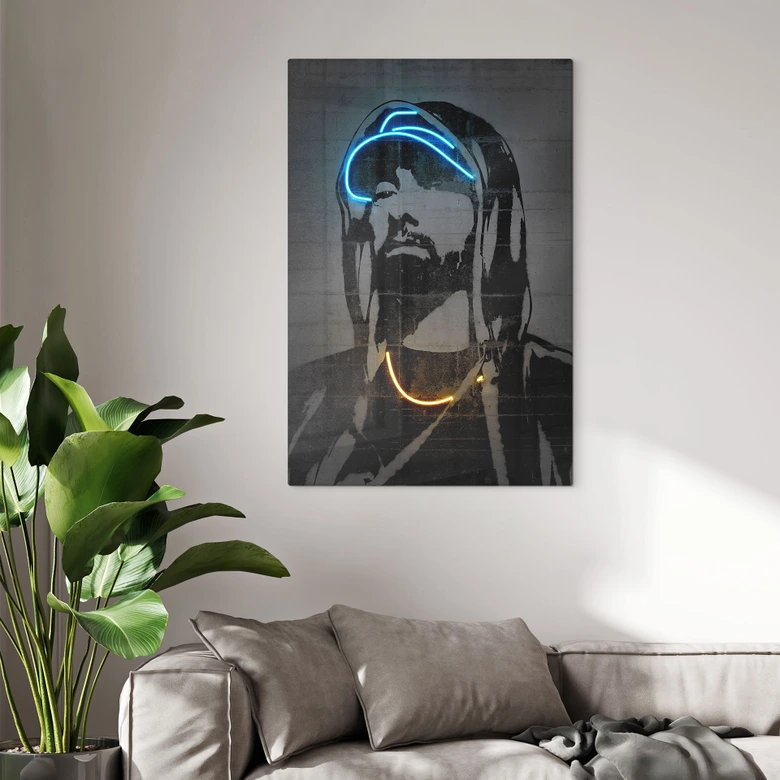 Tableau en verre Eminem - Mielu 
