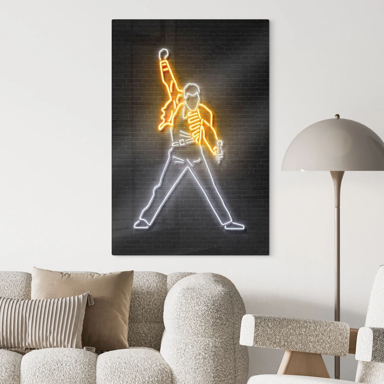 Glasschilderijen Freddy Mercury - Mielu 