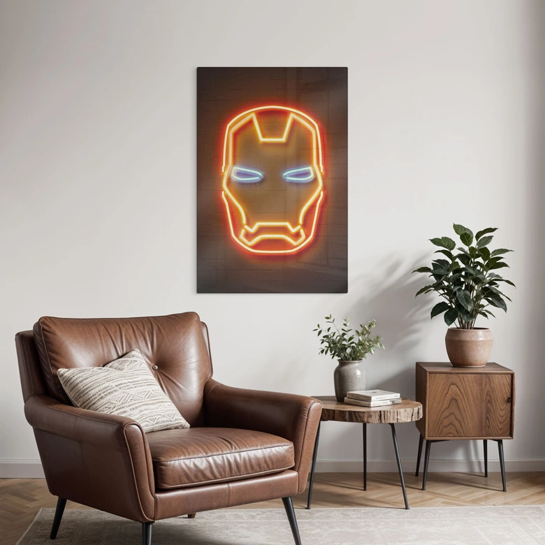 Glasschilderijen Iron Man - Mielu 