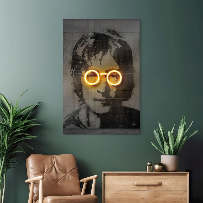 Glasbild John Lennon - Mielu 