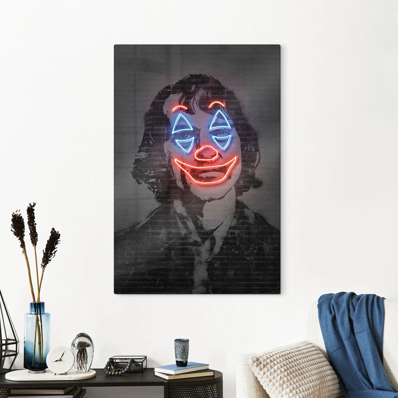 Glasbild Joker - Mielu 