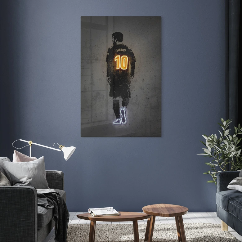 Glasschilderijen Messi - Mielu 