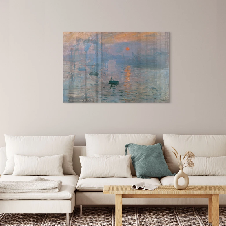 Glasbild Monet - Impression 