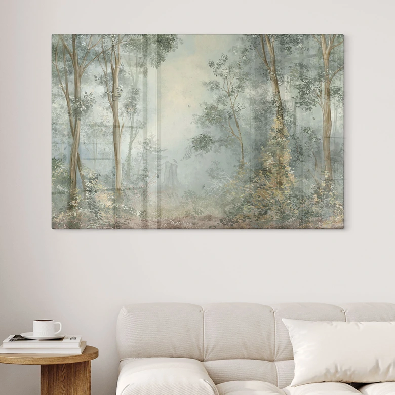 Glasbild Verwunschener Wald - Ms Tiff 