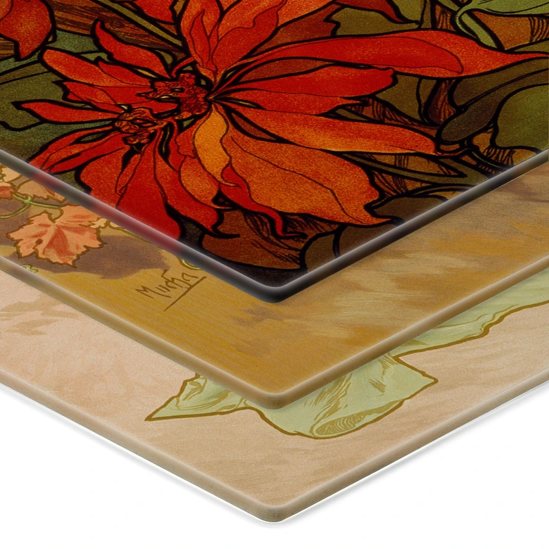 Tableau en verre - Mucha (3-parties) 