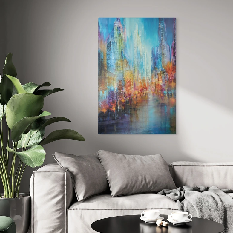 Glass Print Abstract city - Schmucker 