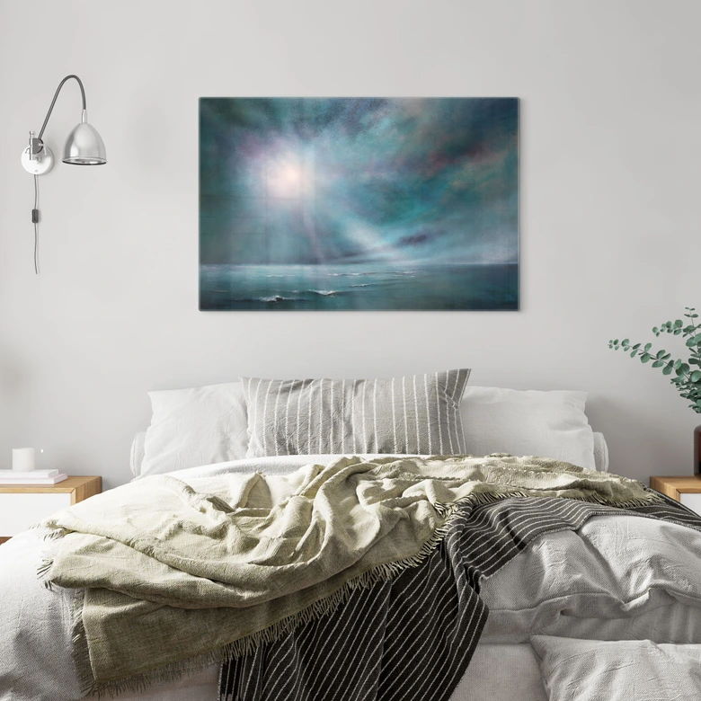 Glasbild Lichtblick am Himmel - Schmucker 