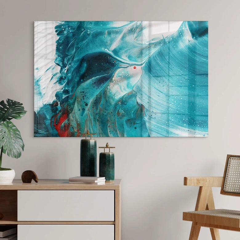 Glasbild Westum - Flying into the waves 