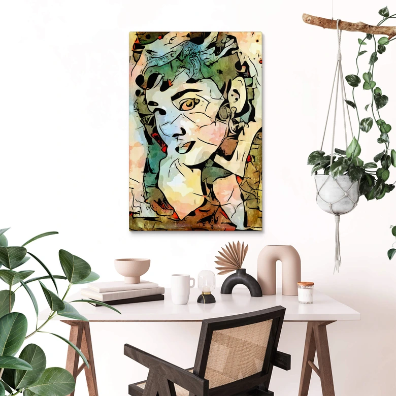 Glasbild Zamart - Hommage an Miro - Audrey Hepburn 