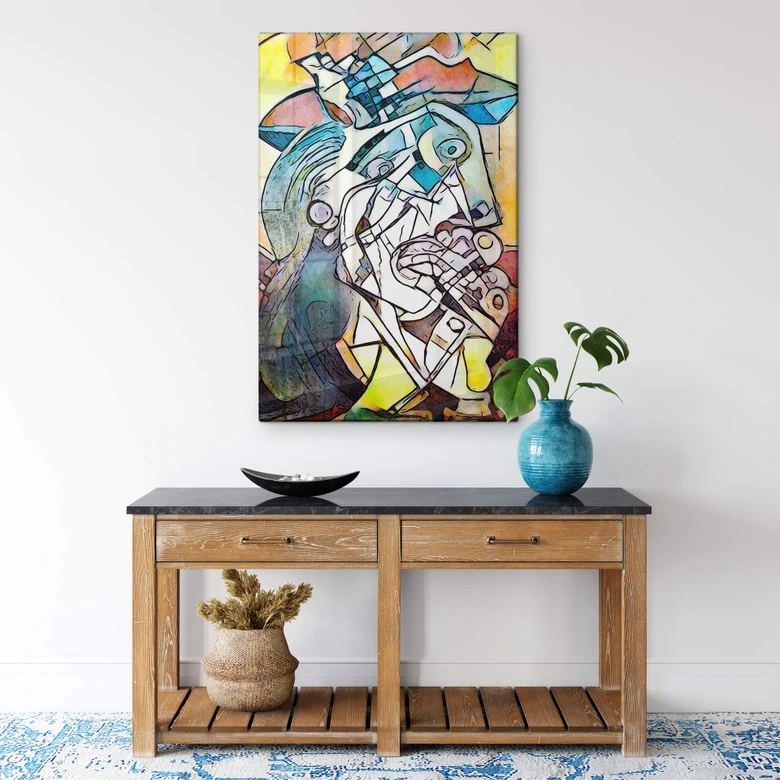 Glasbild Zamart - Hommage an Picasso - Die Frau 