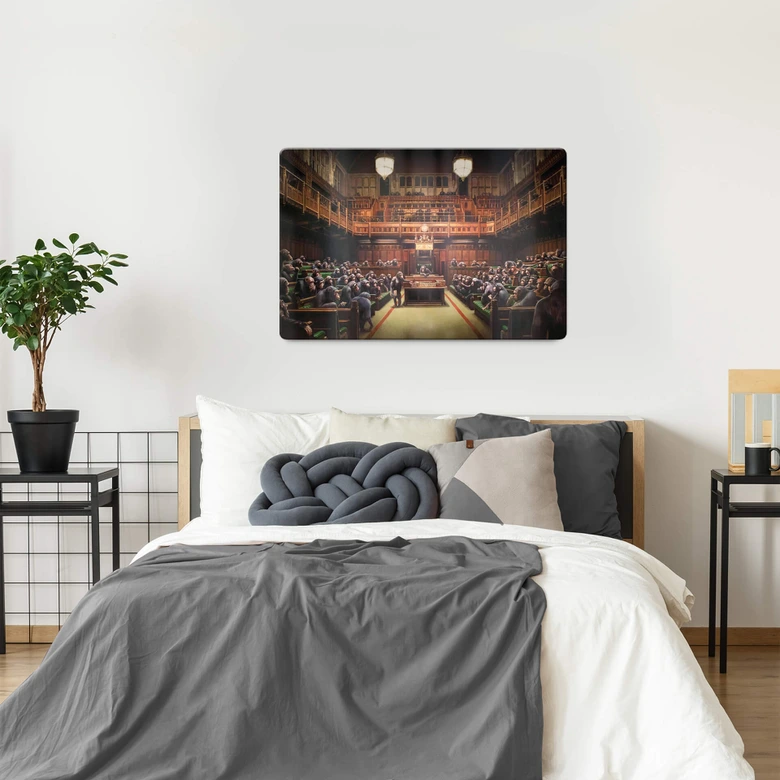 Glasbild Banksy - Devolved Parliament 