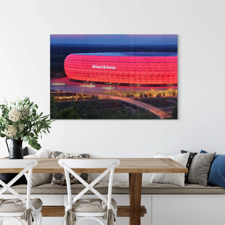 Glasbild FC Bayern Allianz Arena 