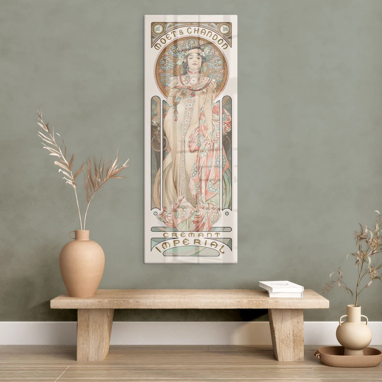 Mucha - Moet and Chandon Dry Imperial Glass art - Panorama 