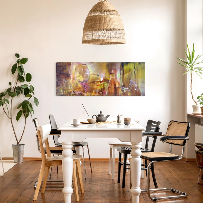 Tableau sur verre Vases et verres - Schmucker 