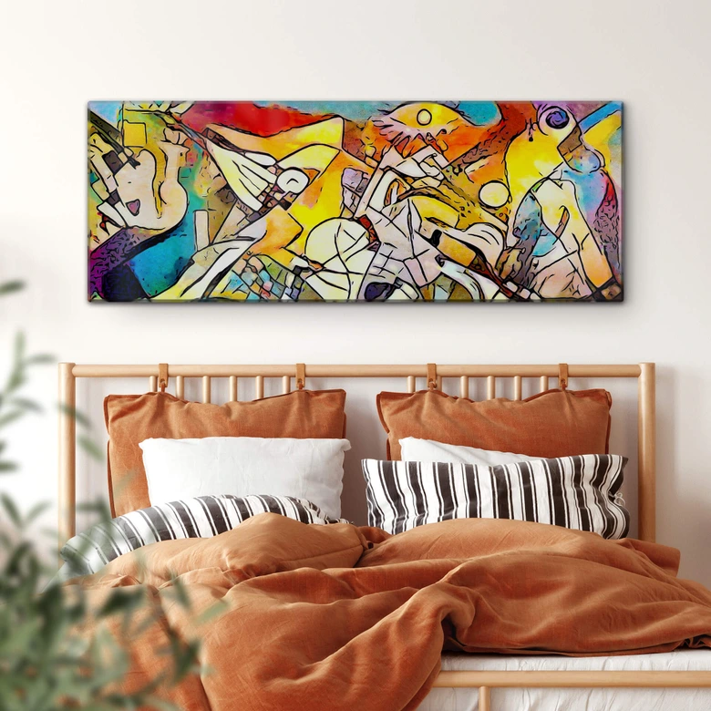 Glasbild Zamart - Hommage an Picasso - Chaos - Panorama 