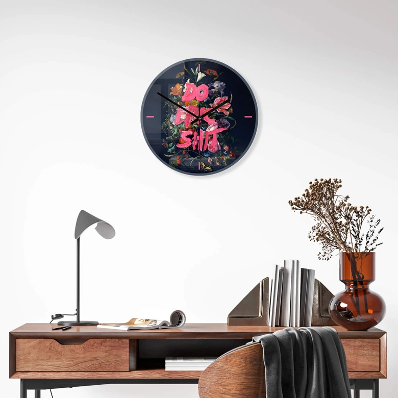Wanduhr aus Glas - Loose - Do epic shit - Ø 30 cm 