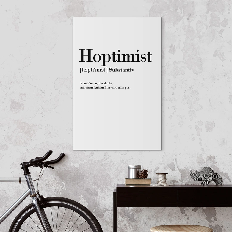 Wandbild Grammatik - Hoptimist - Alu-Dibond 