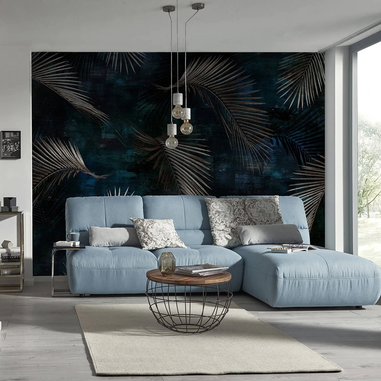 Guido Maria Kretschmer Fototapete Art Edition Glossy Palms silber 