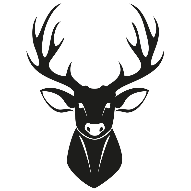 Wandtattoo Deer + 3 Haken 