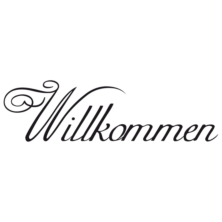 Wandtattoo Willkommen + 5 Haken 