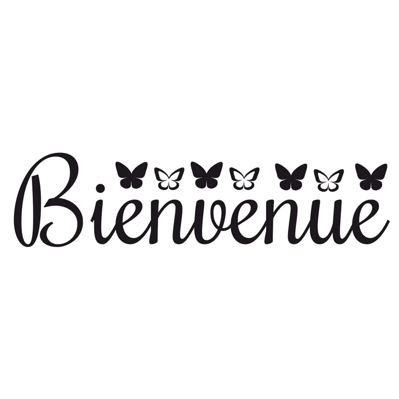 Muursticker Bienvenue incl. 5 Haken 