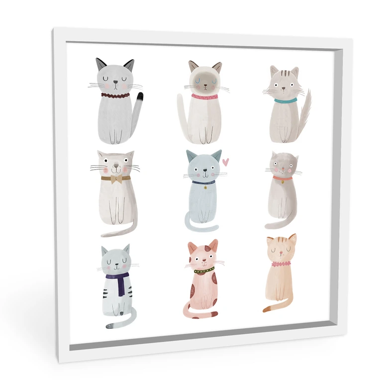 Wandbild Loske - Cat Family 