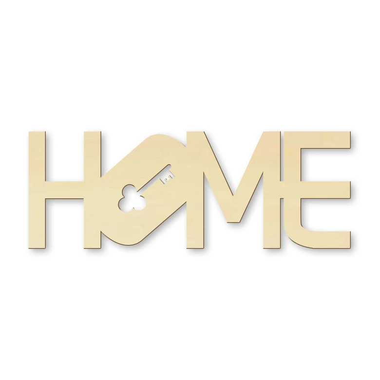 Houten Letters Home met sleutel 