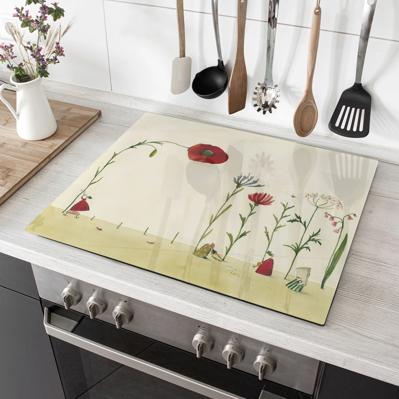 Stove cover plate - Leffler - Flower seeds 