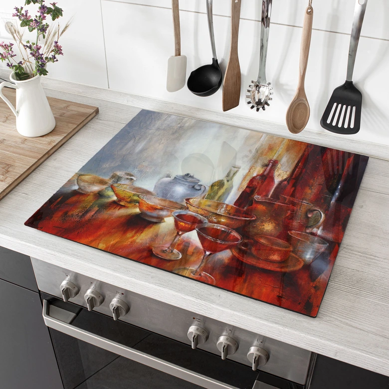 Stove cover plate - Schmucker - Still life with teapot 