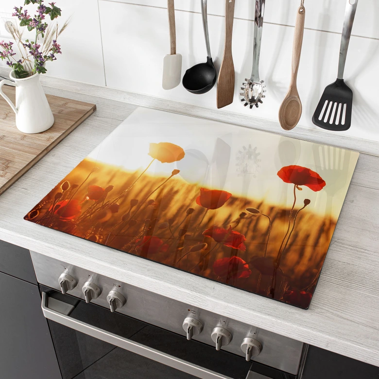 Plaque de protection - Champ de coquelicots 