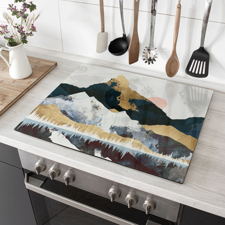 Herdabdeckplatte Reflektion einer Winterlandschaft - SpaceFrog Designs 