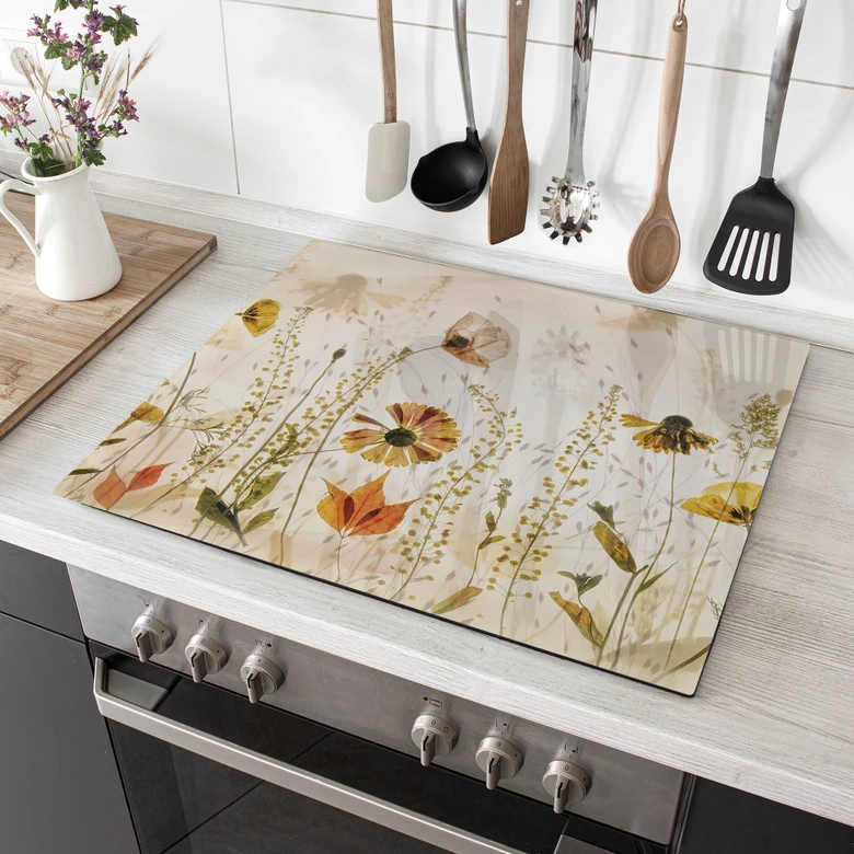 Stove cover plate Wild meadow flowers in the sunlight - Talen 