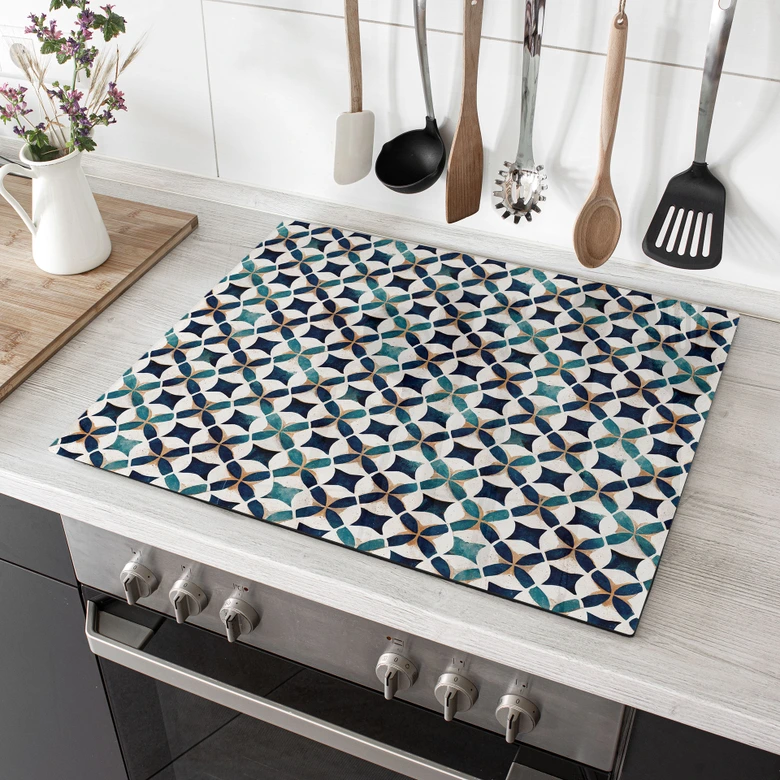 Herdabdeckplatte Portugiesisches Muster - Azulejos - Treechild 