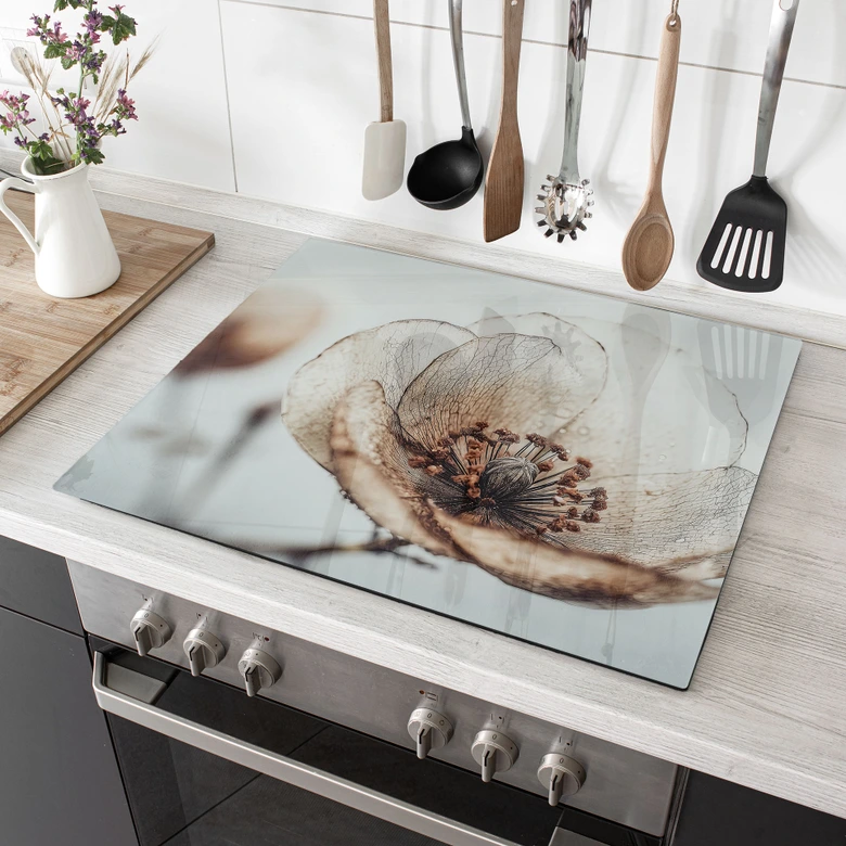 Herdabdeckplatte Trockenblüte Beige Naturpoesie - Treechild 