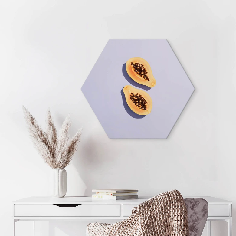Hexagon - Alu-Dibond 1X Studio - Papaya 