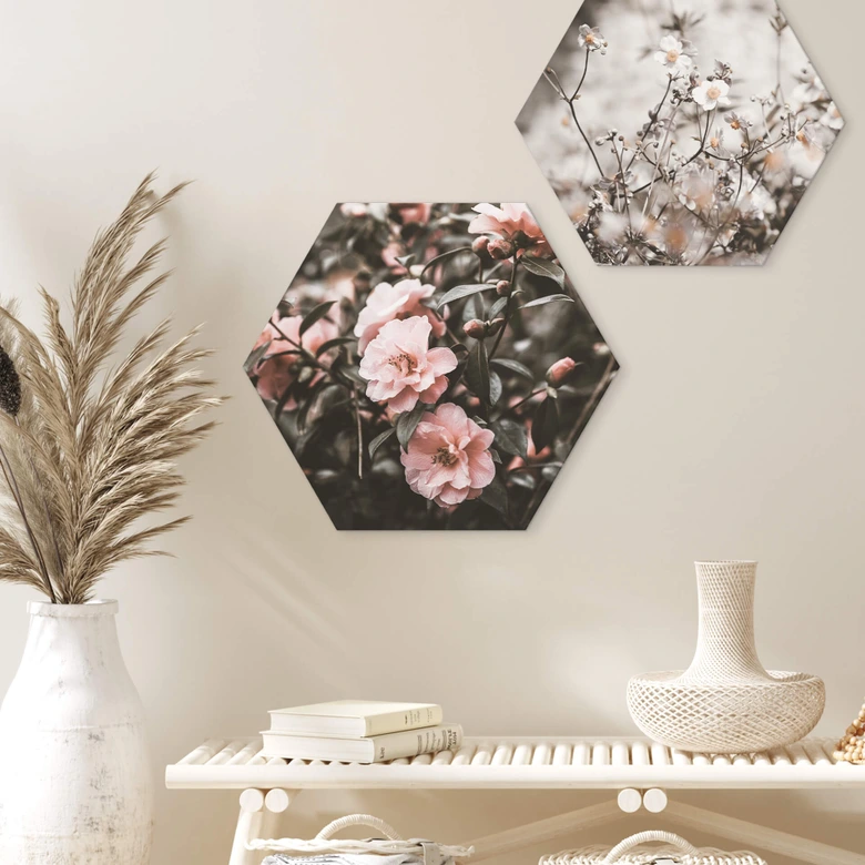 Hexagon - Alu-Dibond Annie - Rosenstrauch 