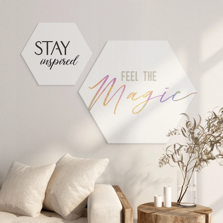 Hexagon Dibond Feel the magic 