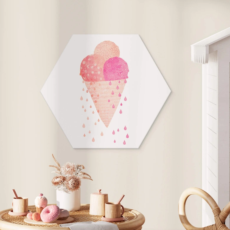 Hexagon Dibond Treechild - Ijsjes in de Zomer 